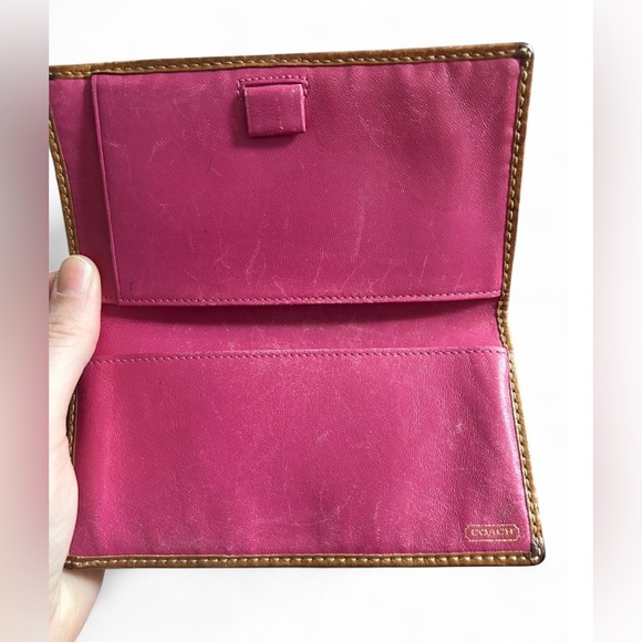 Coach Signature Canvas Checkbook Holder / Wallet - Picture 4 of 4